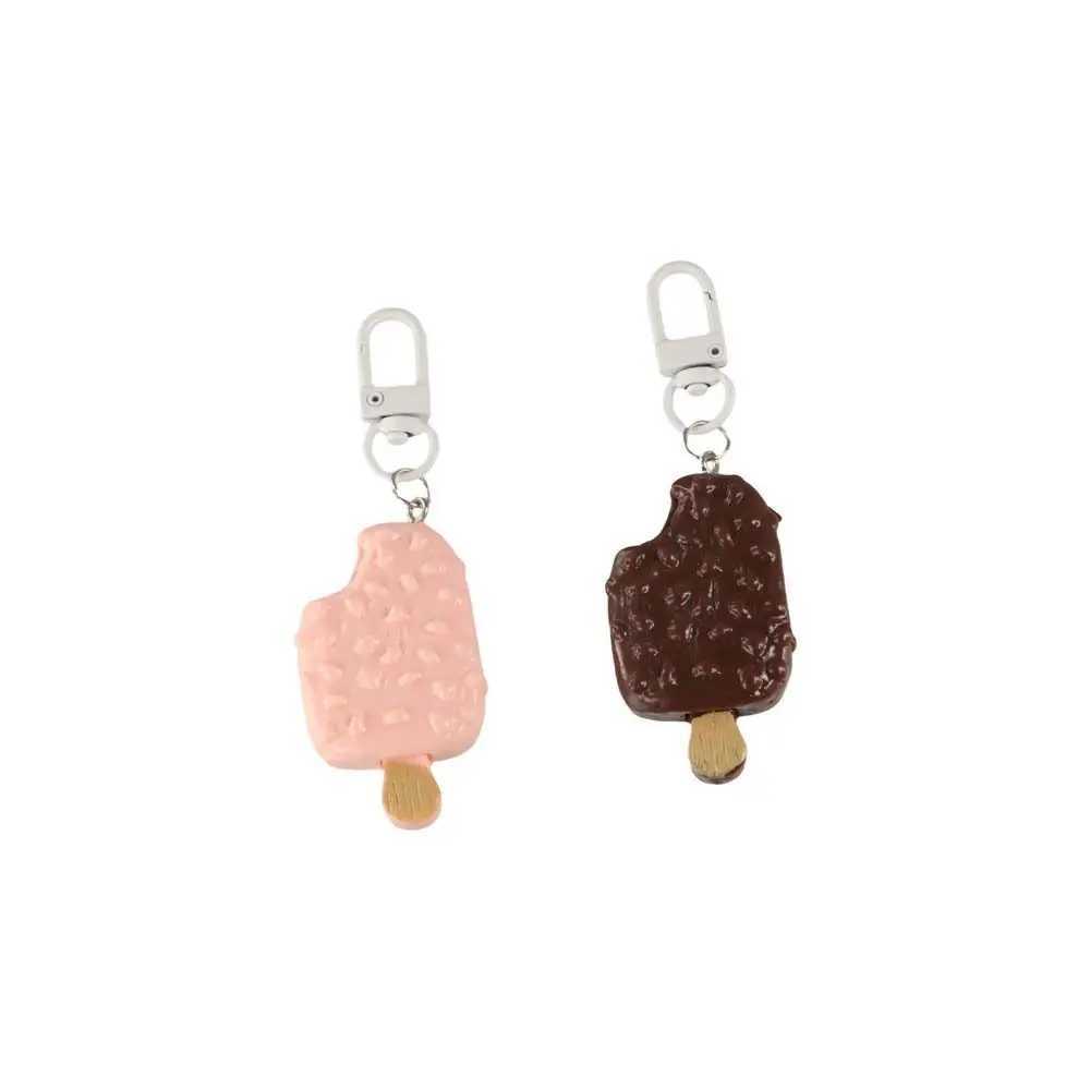 Pendant Chocolate Ice Cream Keychain Jewelry Accessories Charm Simulation Food Keychain Car KeychainXJ250319
