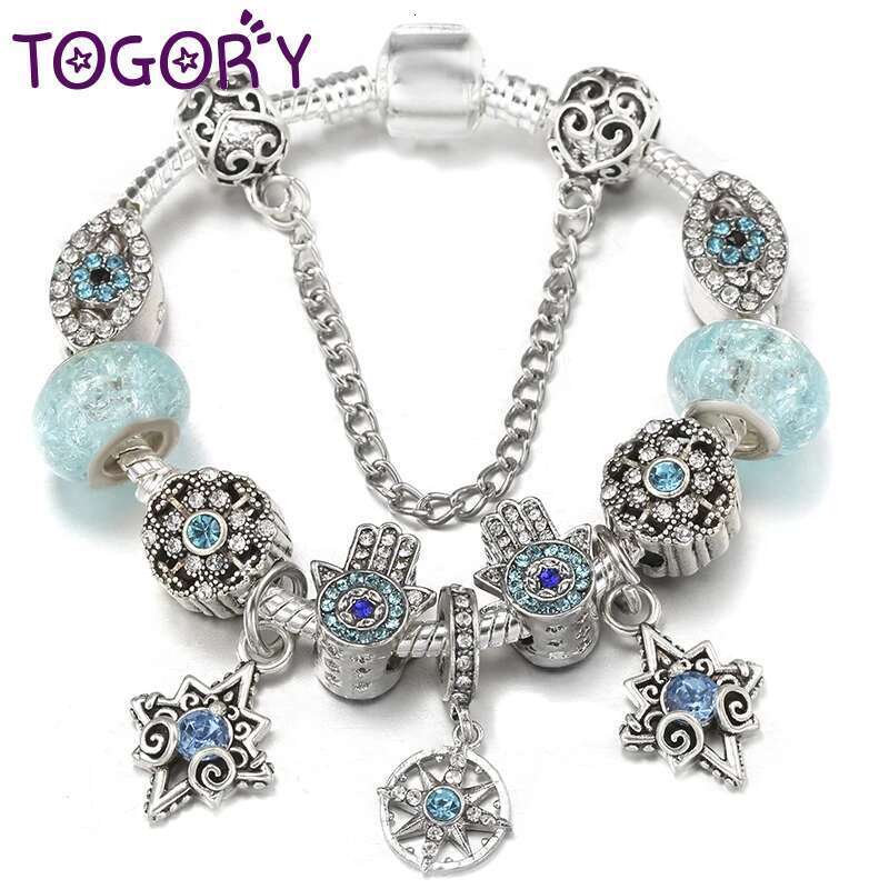 Shinning Crystal Eyes Beads Charm Bracelets Fit DIY Brand Bracelets For Women Men Girl Bijoux Pulseras Jewelry Gift