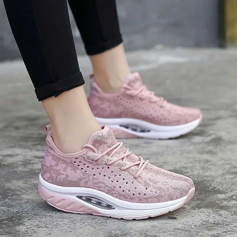 Running shoes mens breathable sports shoes summer lightweight air cushion womens sports shoes outdoor lace training shoesW250320