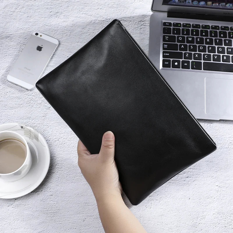 SENOFAN 2024 clutch bag mens envelope handbag leather sheepskin wallet business phone 250317