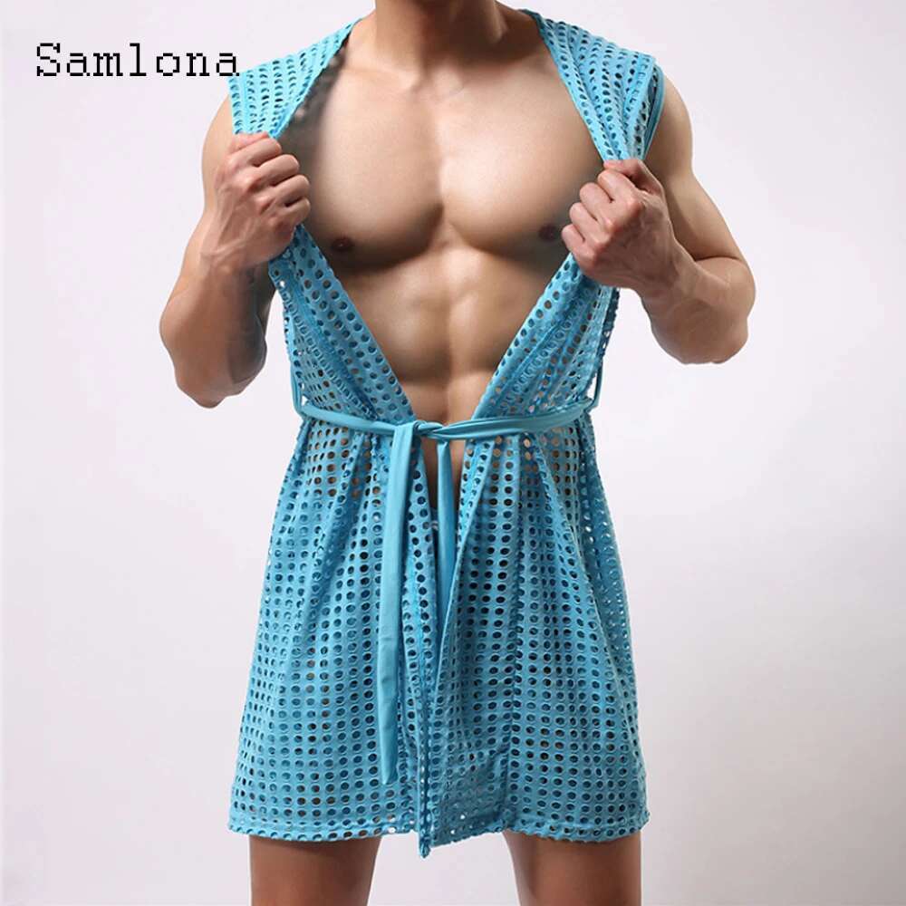 Men's sleeveless open top vest, long vest, European style, casual beach shirt, clothing, hoodie, open top, 2022