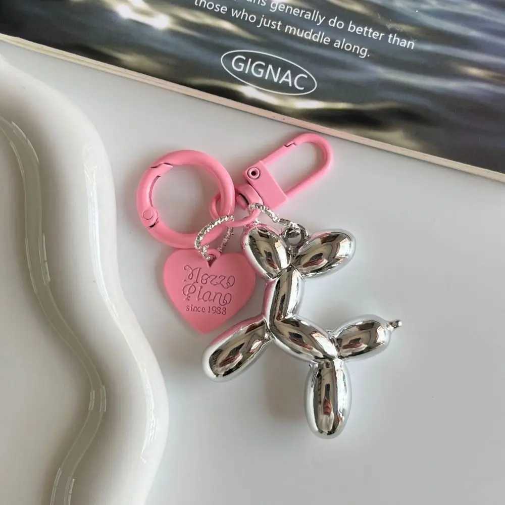 Heart shaped puppy keychain colorful acrylic balloon acrylic dog keychain cute Y2K dog balloon keychain hanging accessoriesXJ250319