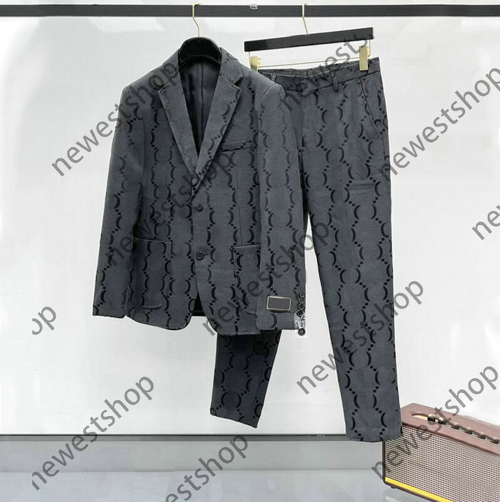 Mens Suits Blazers Western clothing designer men classical letter print Blazer luxury outwear coat slim fit patchwork coats womens dress suit pants