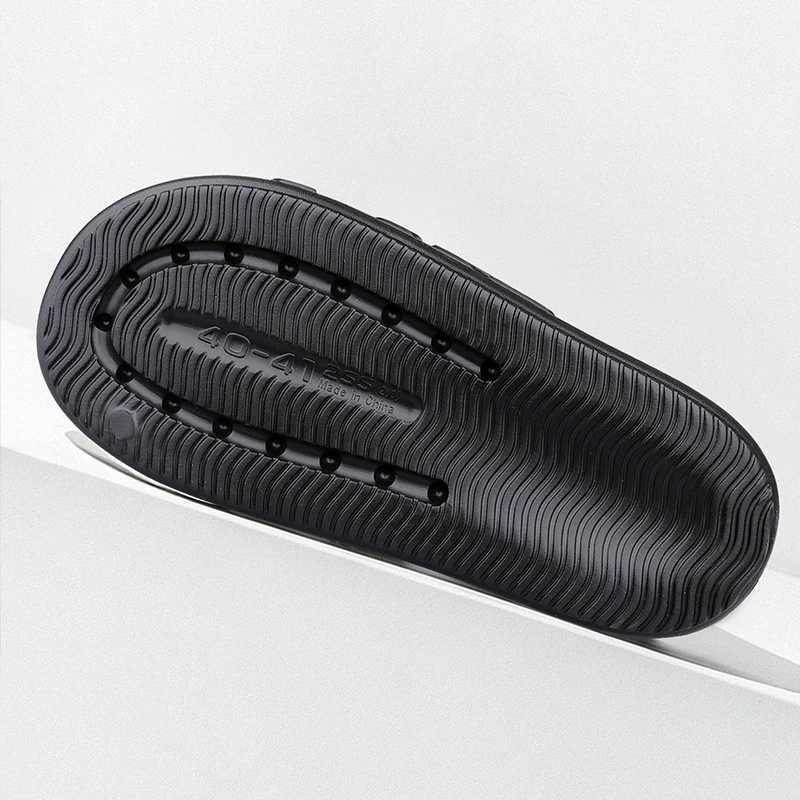 Mens sandals and sliders printed with letters casual and durable non slip open toe thick sole slider suitable for entry Y250320