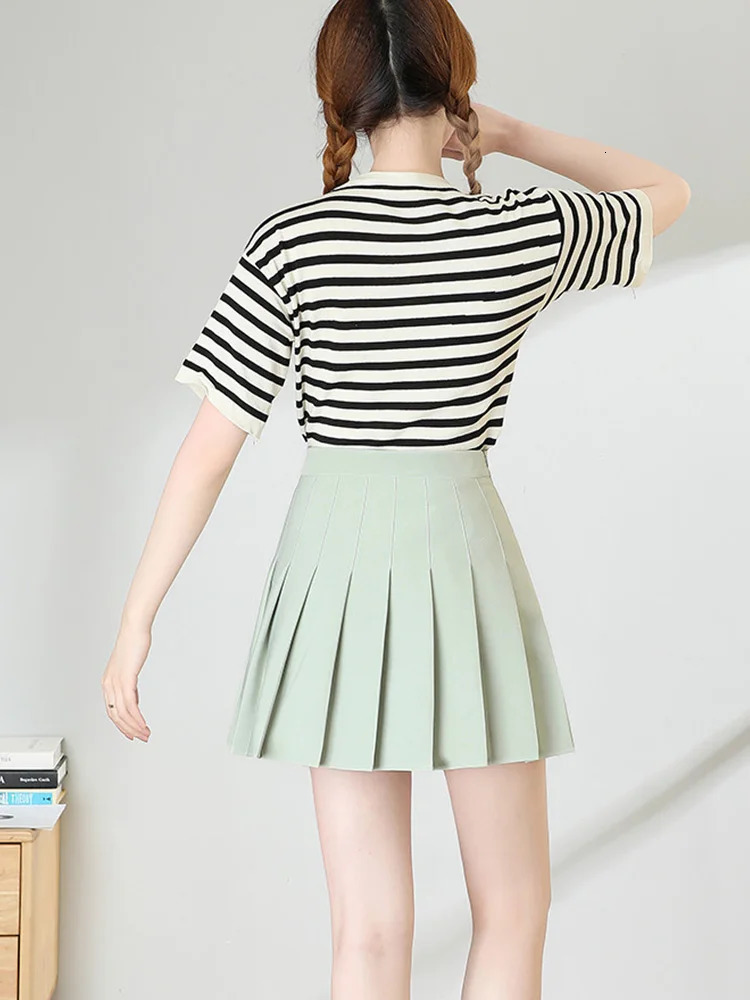 Brown Skirt Ladies Summer Clothes Womens High Waist Harajuku Korean Style Black Mini Pleated Skirt For School Girl Uniform 250320