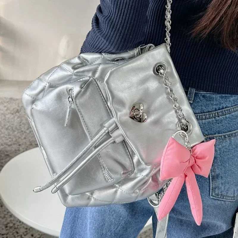 Cute 3D filled bow keychain Y2K sponge bow keychain charm fashionable pink pocket pendant backpack hanging jewelry decorationXJ250319