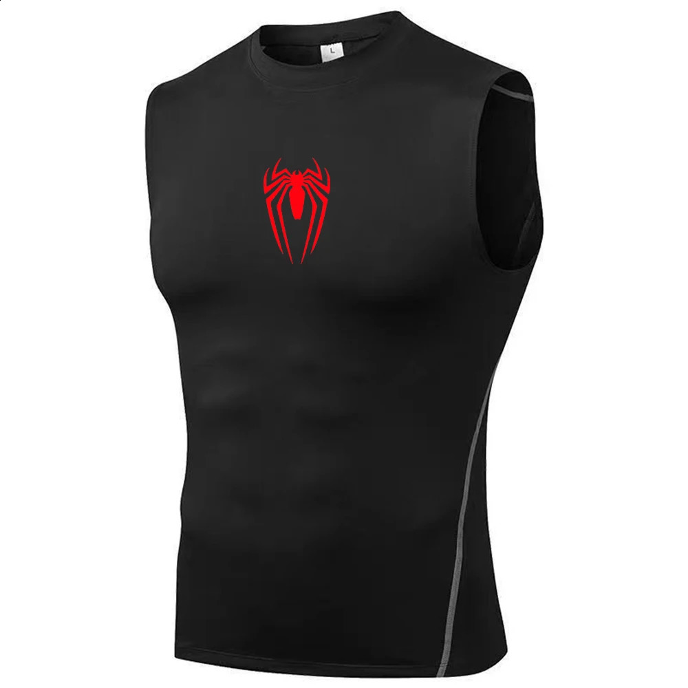 Mens Sleeveless Elastic Tank Top Summer Quick Drying Breathable Sports Fitness Basketball Cycling Thin Tshirt 250319