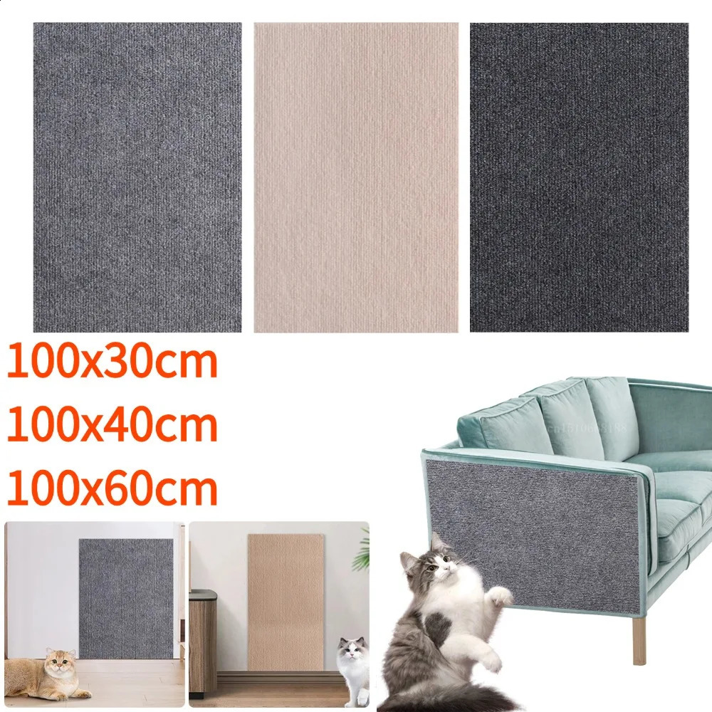 Decorative cat scratch sofa pad selfadhesive carpet for furniture protection multipurpose 250312
