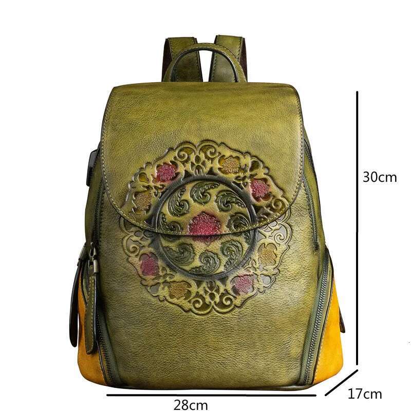 MOTAORA Fashion Retro Genuine Leather Backpacks For Women New Handmade Emed Vintage Bag China Style Backpack Ladies