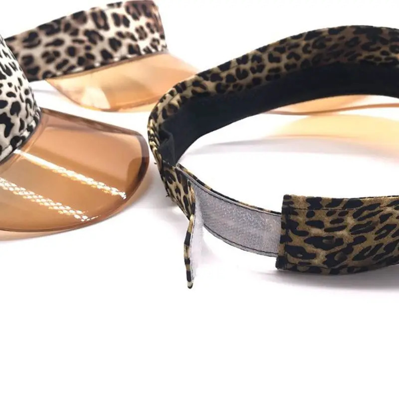 Leopard Print Empty Top Hat Low Profile Cotton Baseball Cap Adjustable for Outdoor Summer Empty Top Leopard for Sun Visor Hat 250320