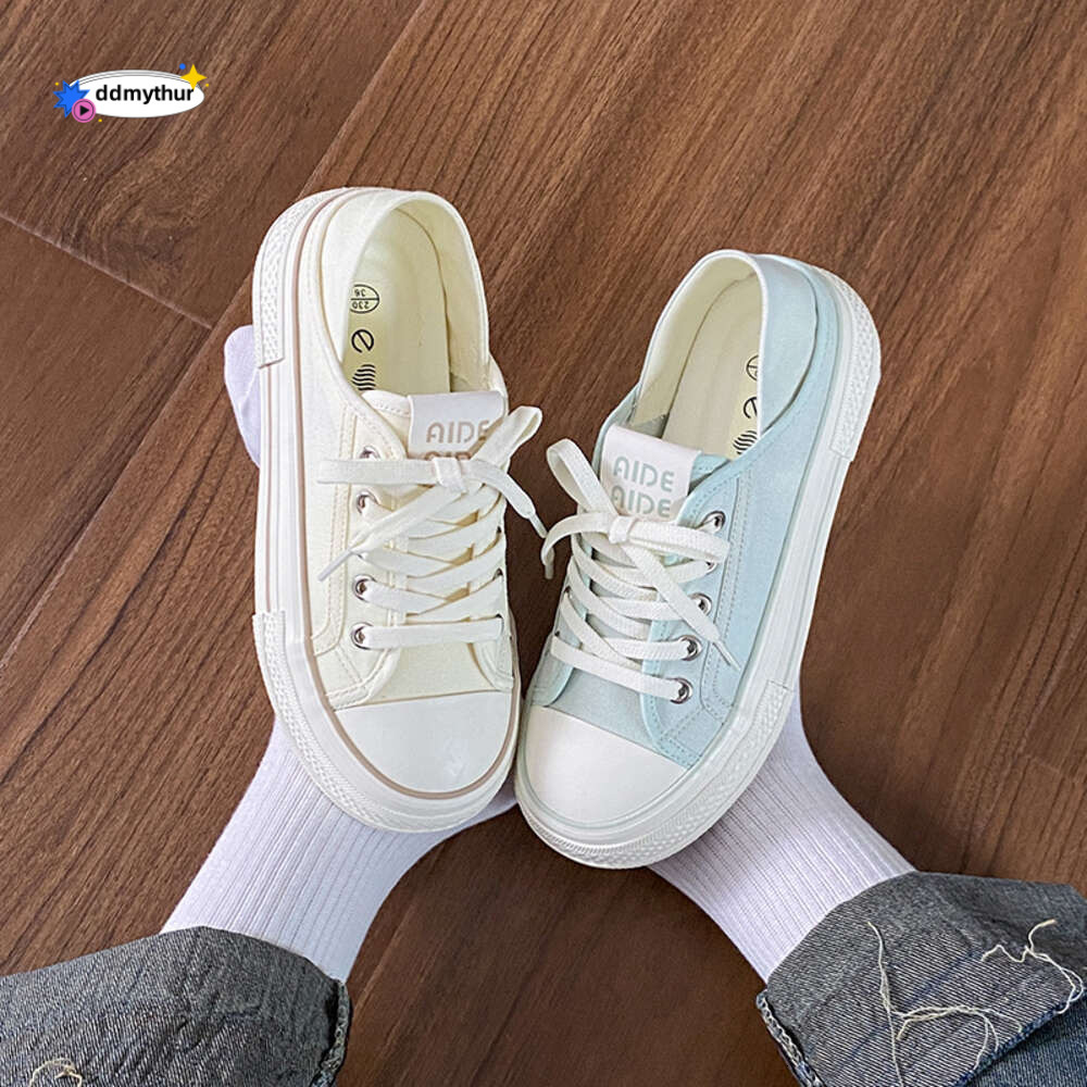 CRLAYDK Summer Women's Low Top Canvas Shoes Cute Lace Up Fashion Sneakers Skate Casual Slip On Walking Flats Tennis for Lady ddmythur