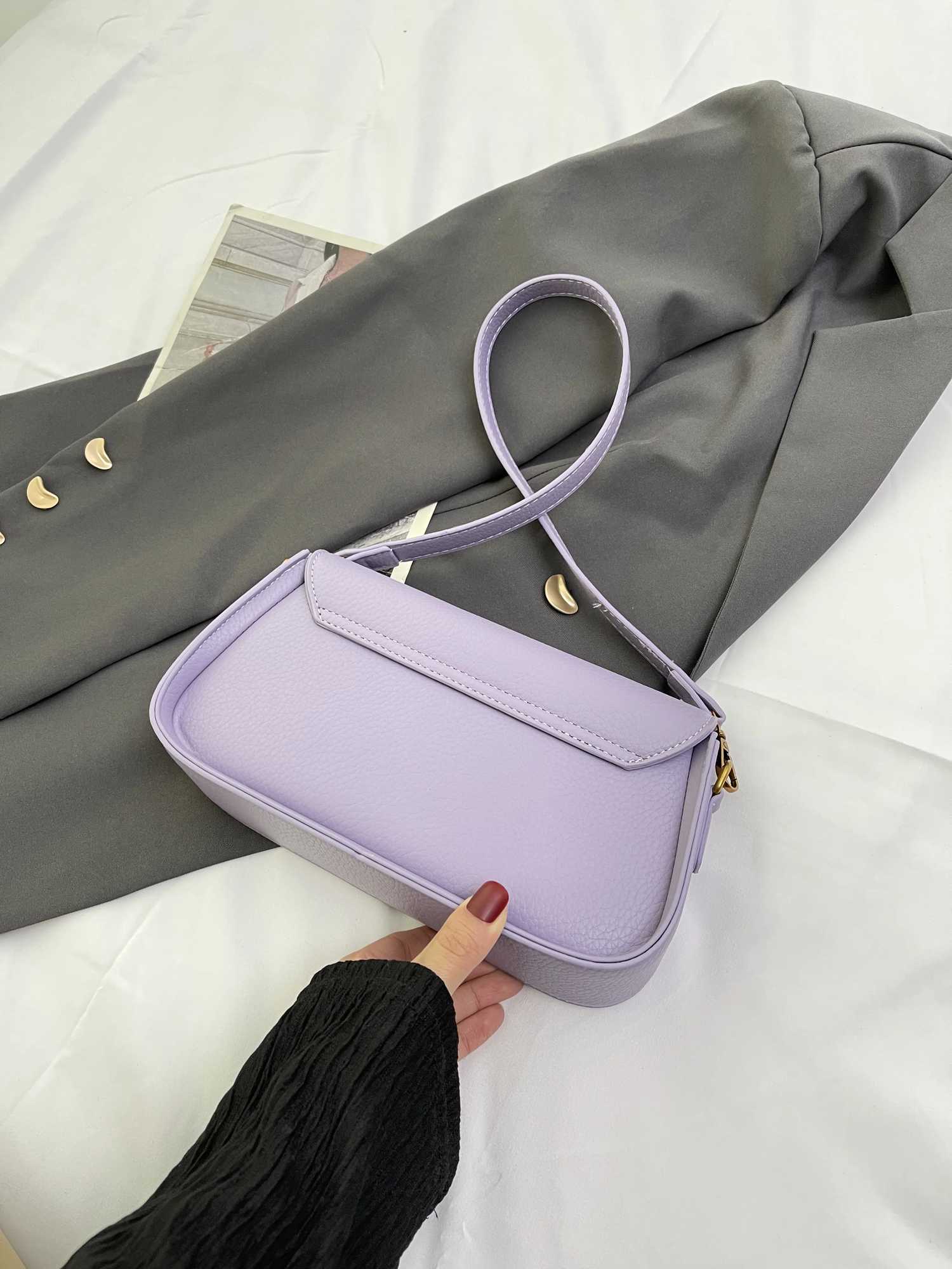 Ordinary womens bag Cookie size PU cross body bag Other car Suture cover types Y250319