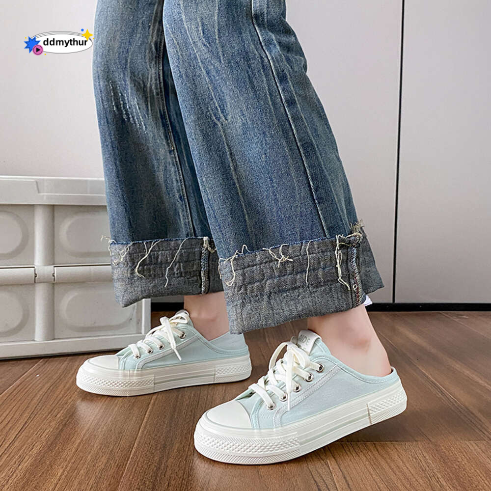 CRLAYDK Summer Women's Low Top Canvas Shoes Cute Lace Up Fashion Sneakers Skate Casual Slip On Walking Flats Tennis for Lady ddmythur