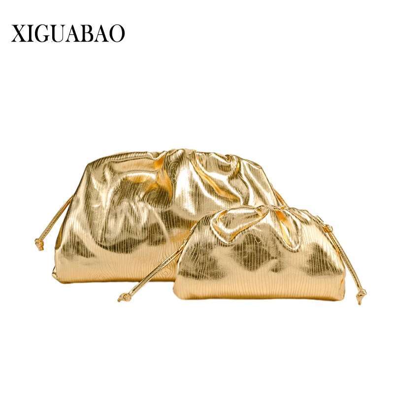 Designer Gold Sier Soft Cloud Women's Handbag New In Dumpg Lady Purse Large Capacity Crossbody Bag