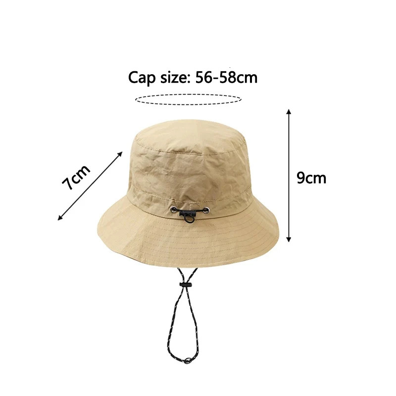 Quick Drying Fisherman Caps Women Men Outdoor Sun Anti-UV Protection Panama Hats Waterproof Camping Foldable Bob Bucket Sunhats 250320