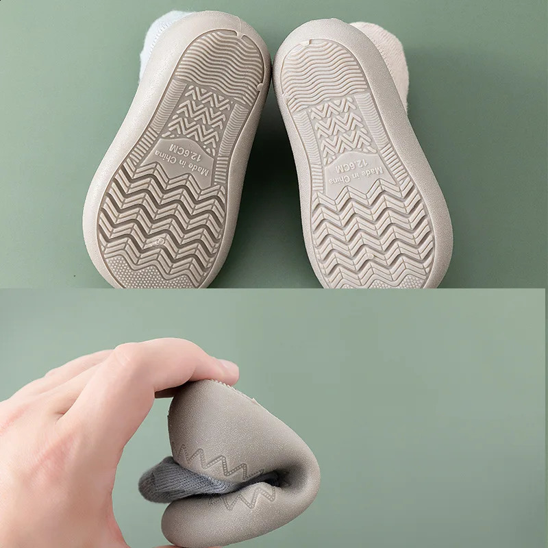 Baby Socks Shoes born Warmth Baby Boys Shoes Soft Rubber Sneakers Cute Colors Baby Toddler Girls First Step Walker Shoes 250319