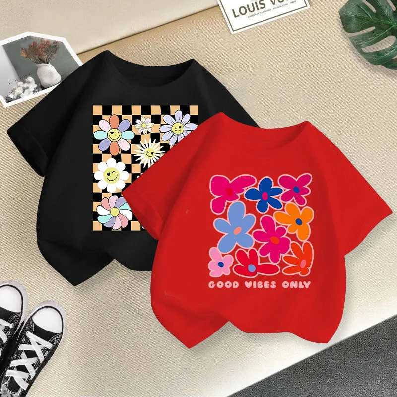 Childrens Short Sleeve T-shirt for Girls New Summer Girls Fashion Summer Jacket Casual Half Sleeve ClothesT250320