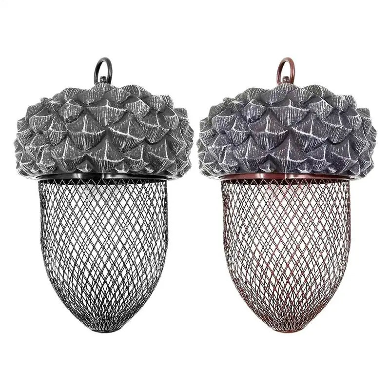 Acorn Bird Feeder Metal Resin Craft Natural Feeding Accessories Hanging House Mesh Wildfinch 250320