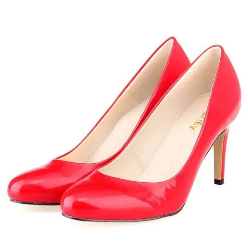 New Classic Warm Pump Sexy Round Toes 9cm Medium Density Cat High H Shoes Spring Brand Design Black Red Dress Wedding Shoes Y250319