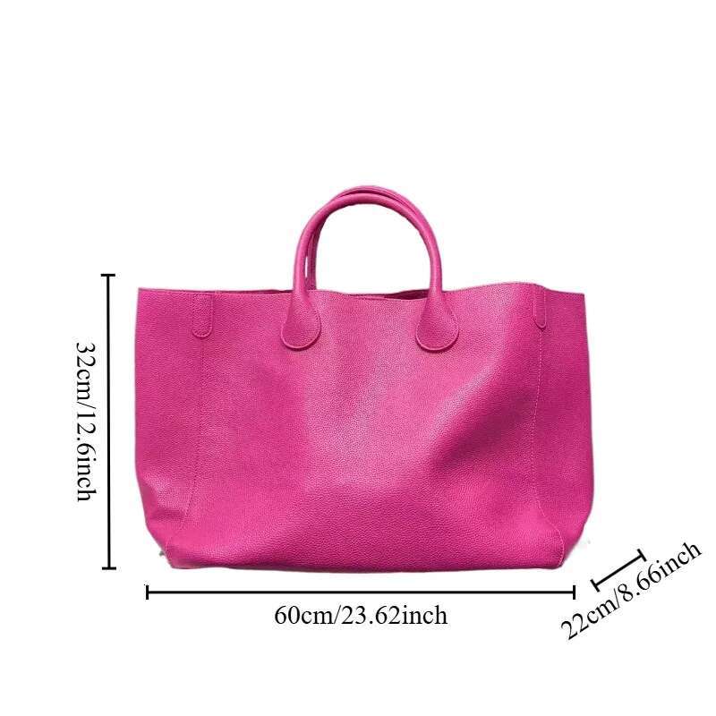 Soft Leather Tote Bags For Women Large Capacity Designer 2025 New Trendy Shopping Korean Version Handbag Women's Bag
