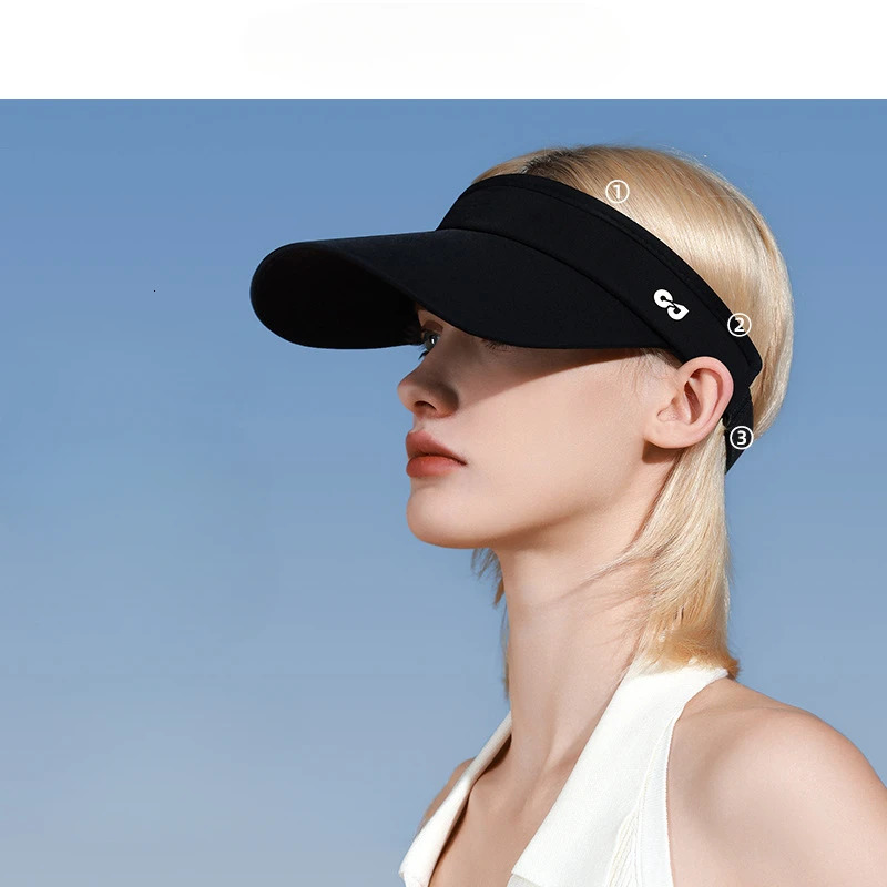 Sports Sunscreen Hat Summer Outdoor UV Protection Wide Eaves Sun Shading Face Covering Empty Top Duckbill Hat 250320