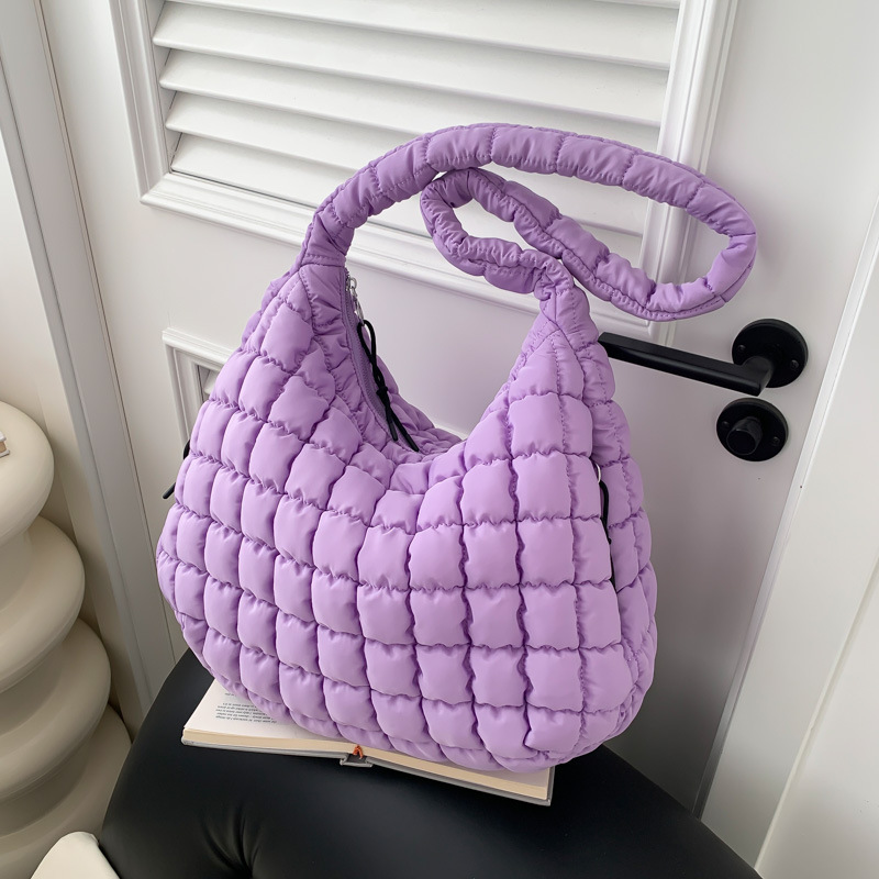 Leisure Large Capacity Soft Niche Bubble 2024 New Fashionable And Versatile Internet Celebrity Single Shoulder Crossbody Tote Bag