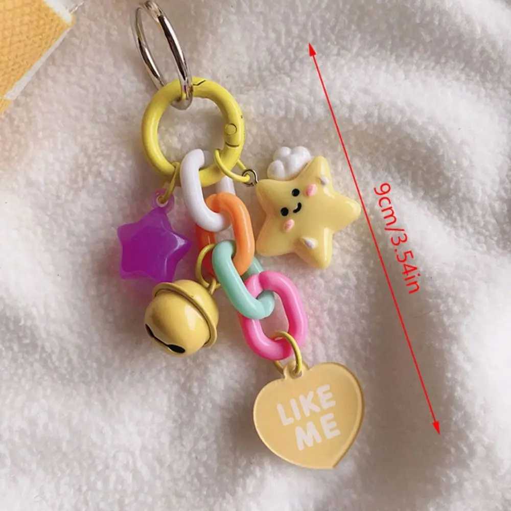 2024 Cute Cloud Star Keychain Creative Cartoon Pentagram Keychain Jewelry Accessories Mobile Bag DecorationXJ250319