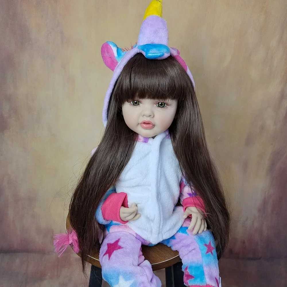 BZDOLL Lifelike 55cm 22 inch Regenerated Baby Girl Doll with Full Soft Silicone Body Live Newborn Princess Baby Birthday Gift W250320