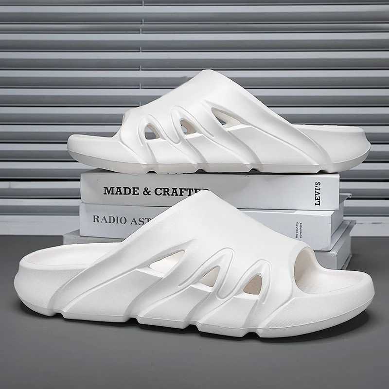 2025 Mens New Explosive Mochre Indoor Stepping Dog poop Feeling Soft Sole Waterproof High Quality Leisure Slide Y250320