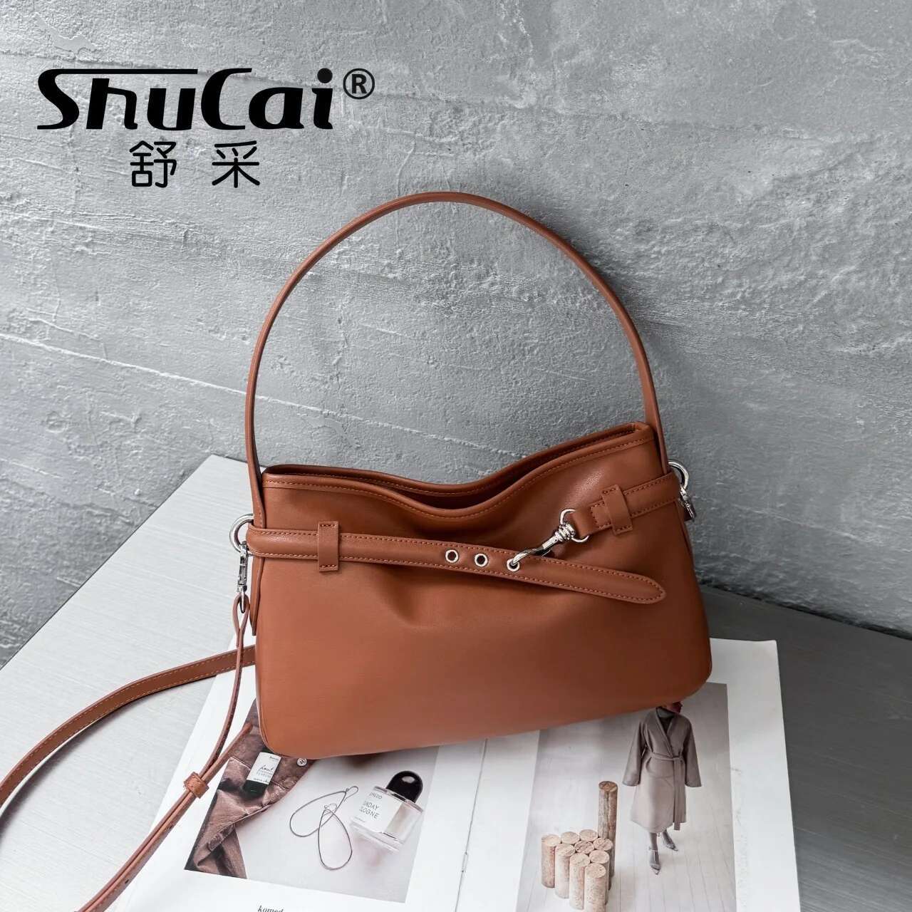Cowhide Fashion Women Large Shoulder Bags Designer High Quality Leather Ladies Coffe Corss Bag Black White Brown 2025 New