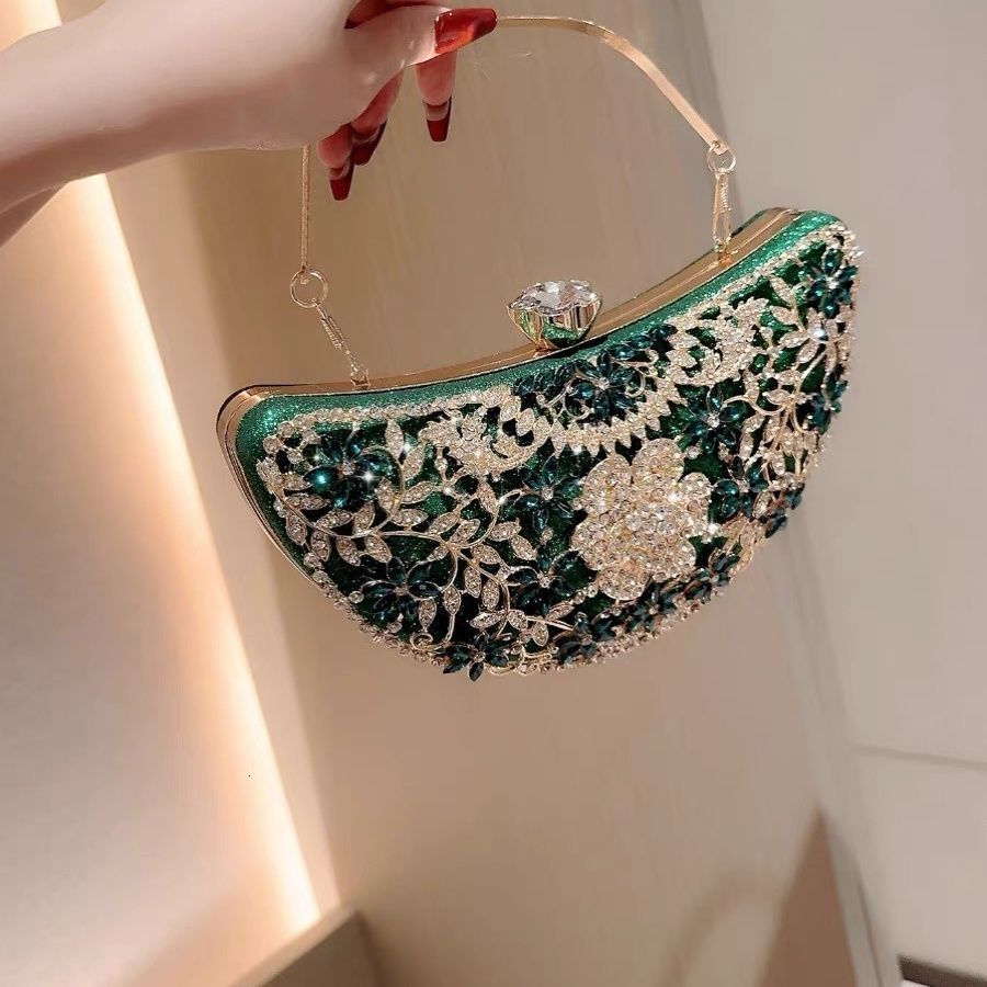 new french womens handbag set with sparkling pink diamonds fashion luxury banquet flower bag cheongsam bag