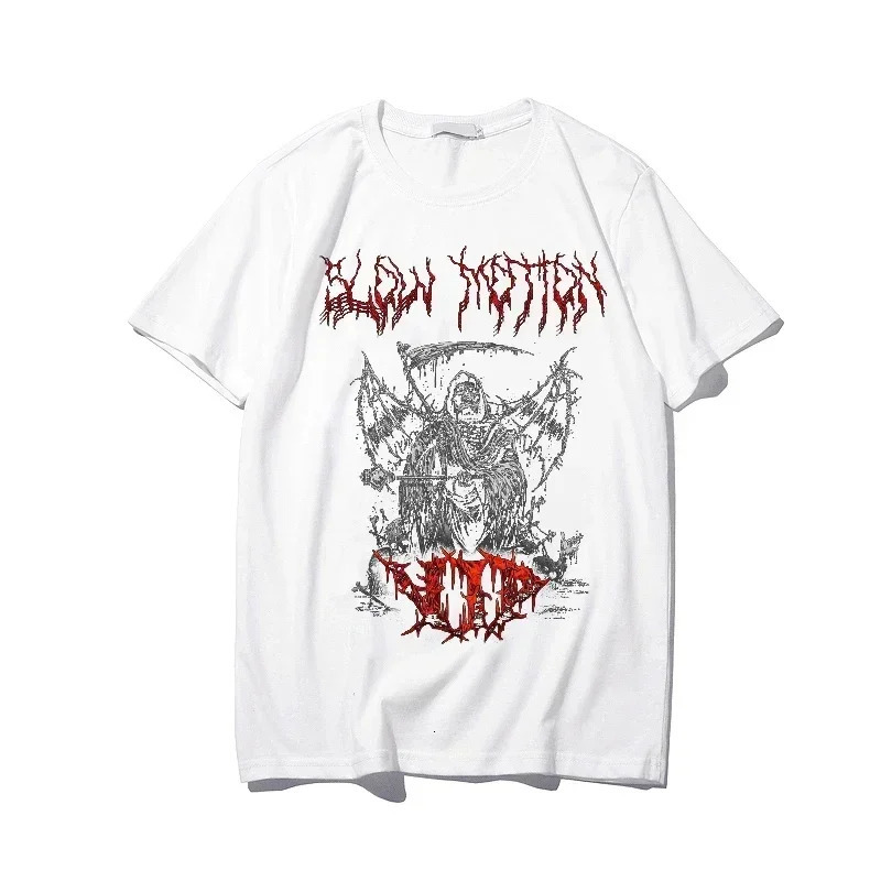 Summer Women T-shirts Goth Short Sleeve T Shirt Female Aesthetic Loose Punk Grunge Streetwear Gothic Harajuku Y2k Clothes Tops 250320