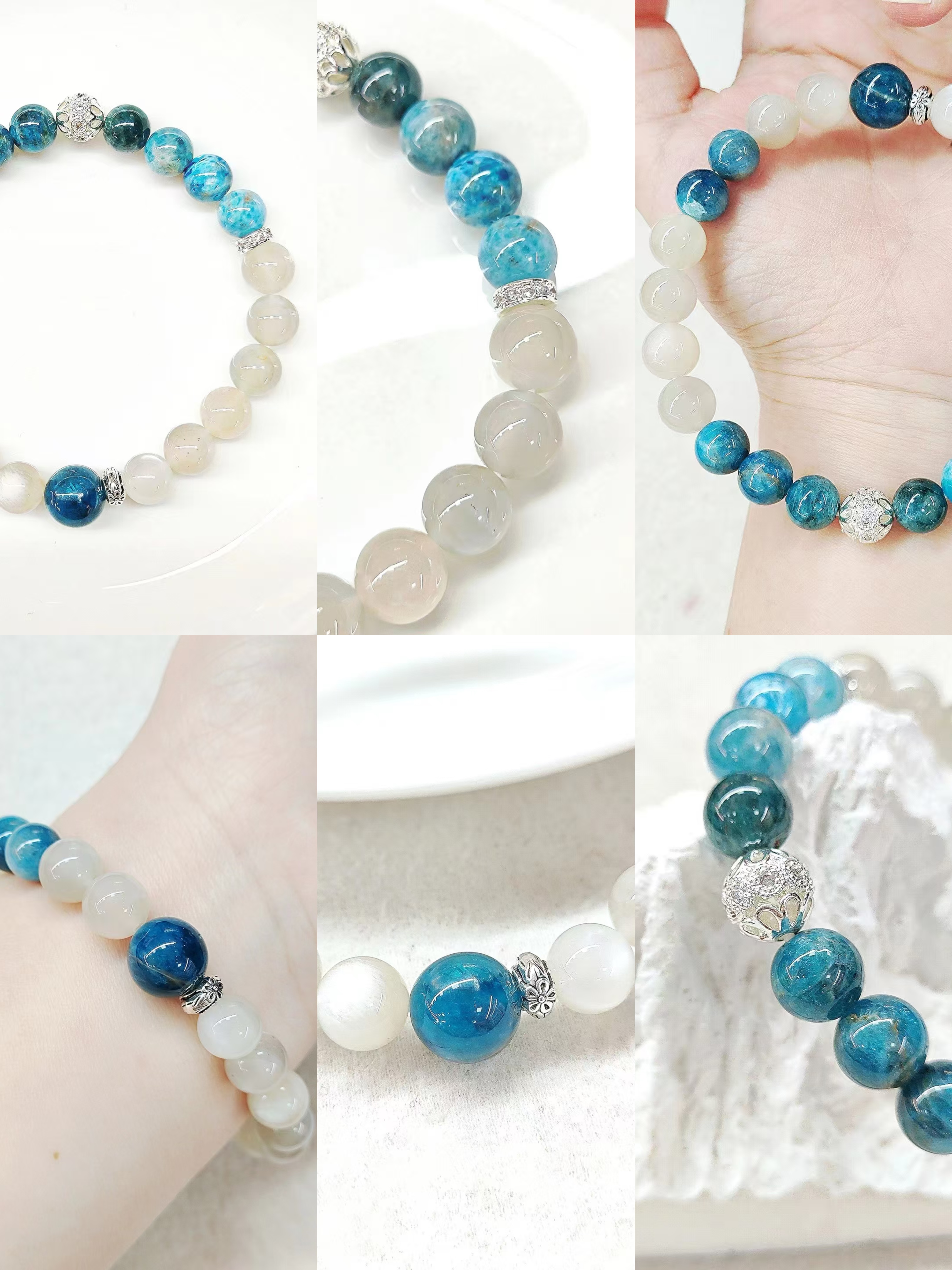 Lock up your youth! Chinese style amethyst, blue chalcedony, white moonlight Ruyi bracelet light luxury jewelry gift box