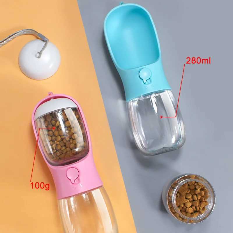 Multi functional dog water dispenser 3-in-1 portable cat and dog water dispenser food water dispenser Y250319