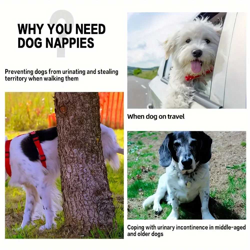 3pcs Male Belly Bands For Dogs High Absorbing Dog Wraps Washable Reusable Male Dog Diapers Y250320