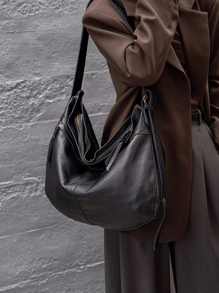 Large Capacity Handbags Tote For Women 100% Soft Genuine Leather Crossbody Lady Shoulder Practical Versatile Big Bag