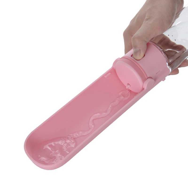 Portable Pet Dog Water Bottle Drinking Bowls For Small Large Dogs Travel Wallking Dog Feeding Water Dispenser Pet Supplies 420ml Y250319