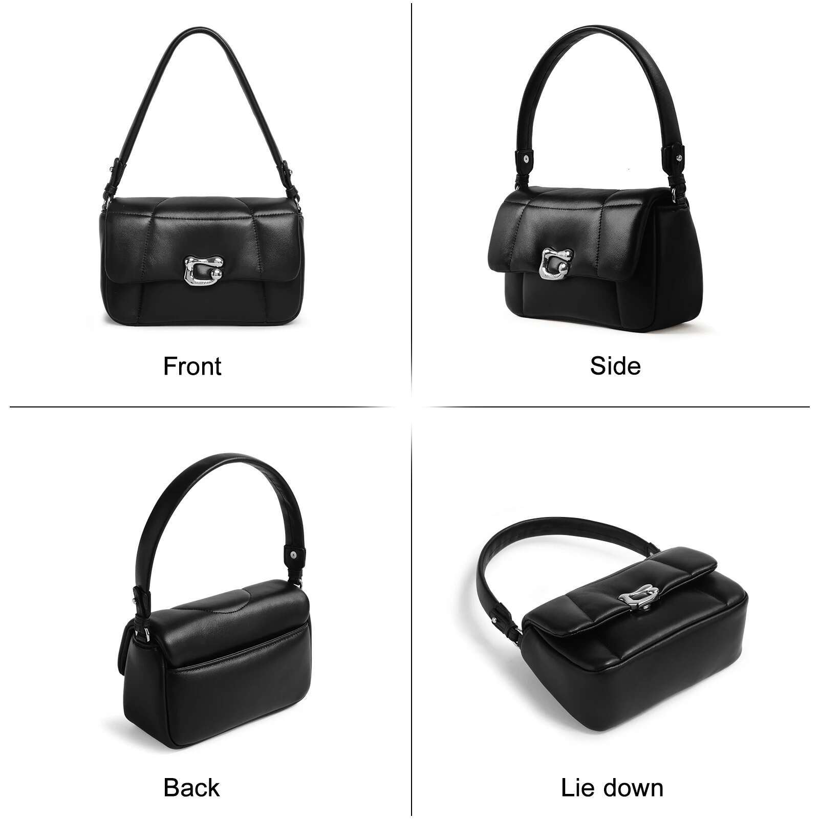 ITAMOOD Women Replica For Christmas Gift Original Designer Brand Fashion Underarm One Shoulder Bag Black Handbag