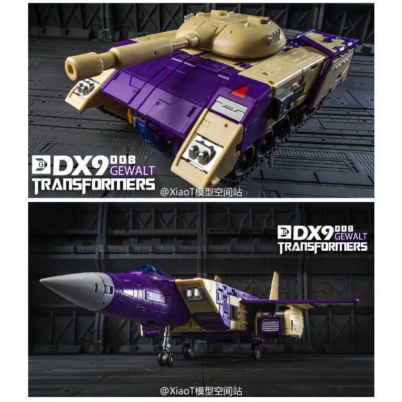 DX9 D08 Conversion G1 25cm Blizzard Lightning Gewalt Three Conversion Aircraft Tank Animation Toy Gift 24-hour ShippingT250320