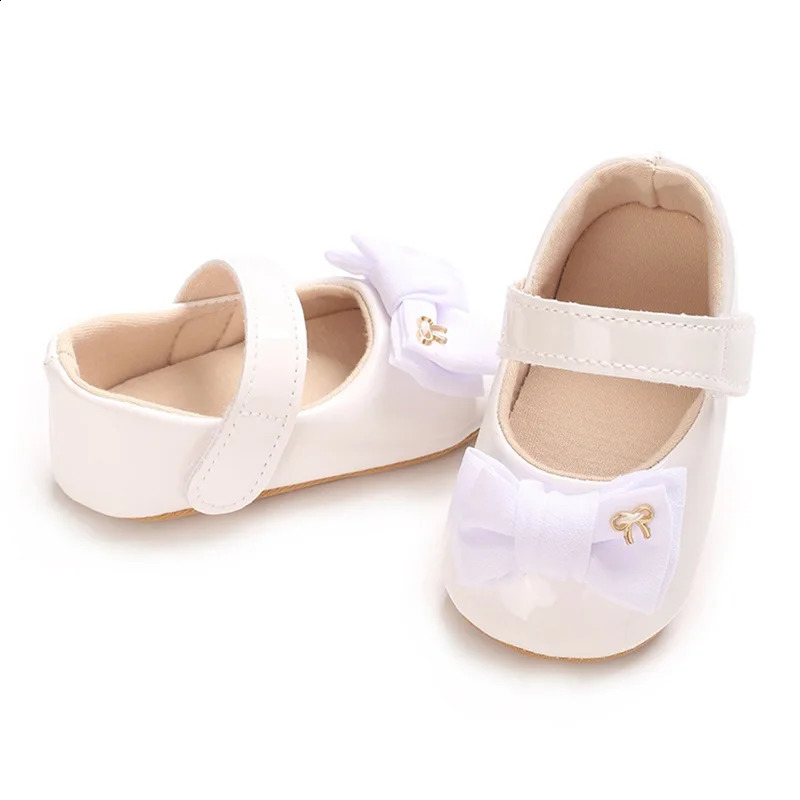 Infant Girls Bowknot Mary Jane Flats with Non-Slip Sole Cute Princess Dress Shoes for borns Adorable Crib Shoes 250319
