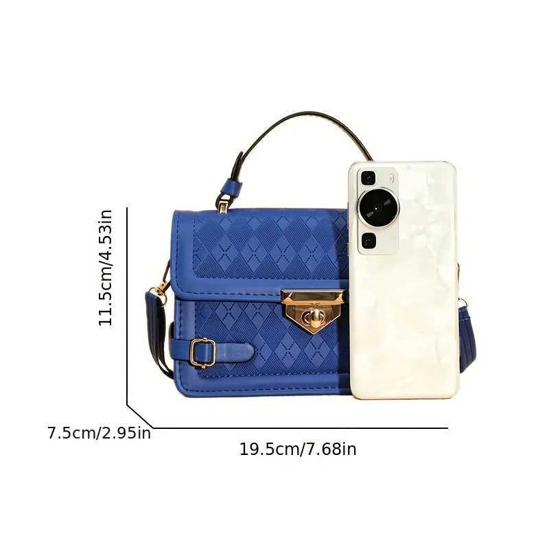New Womens Fashion Texture Shoulder Bag Large Capacity Retro Womens Horizontal Bag Y250319