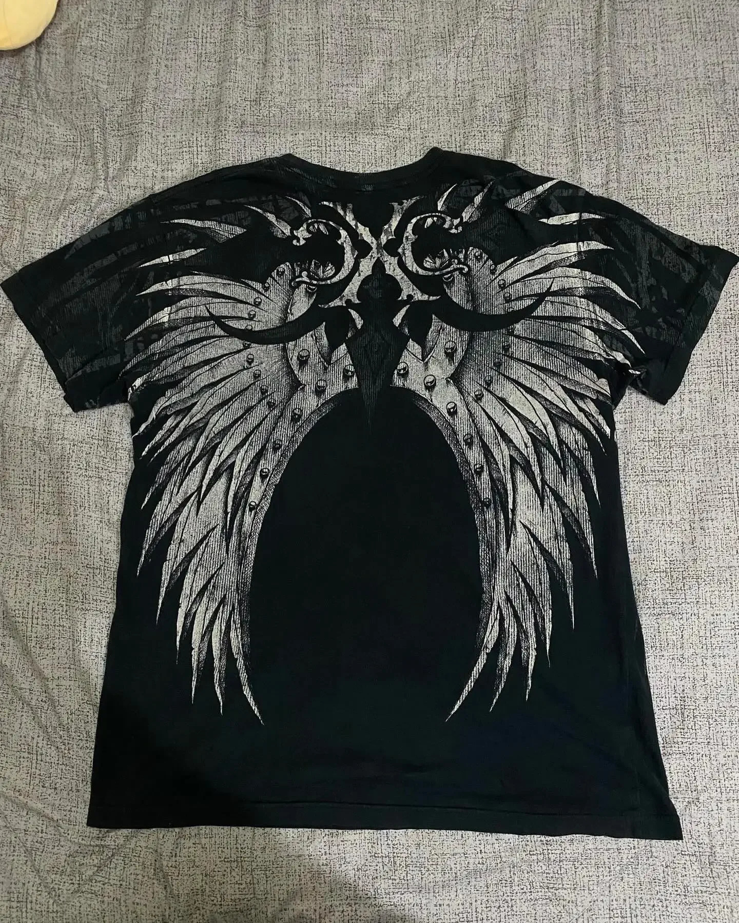 Harajuku Retro Hip Hop Y2K Tshirt Skull Pattern Oversized T shirt Mens Womens Short Sleeved Gothic Clothing Tops Streetwear 250320