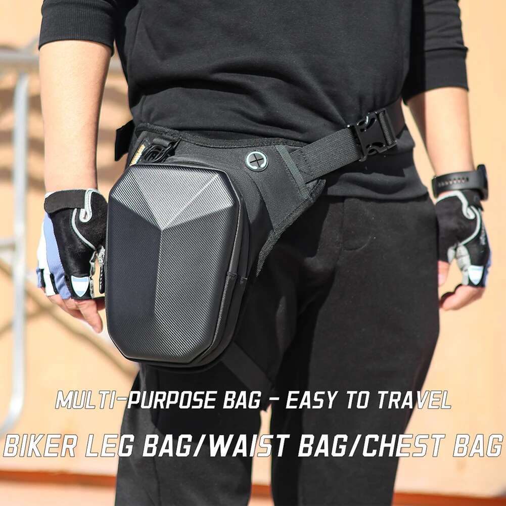 Drop Leg Bag Crossbody Shoulder Purse Hard Shell Motorcycle Waist Pack Waterproof Tactical For Men Women Cycg Hiking Climbing