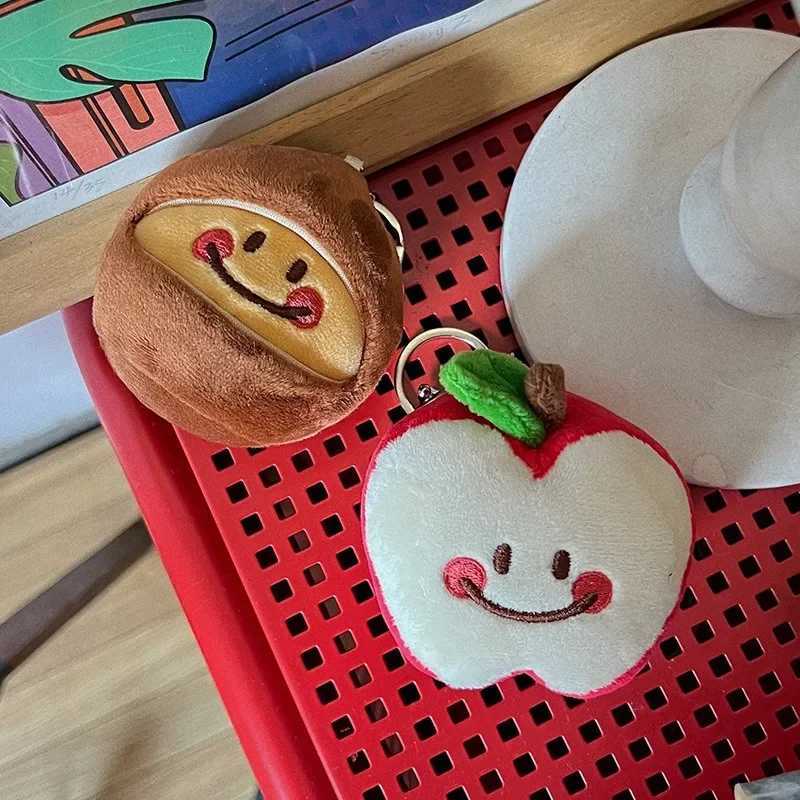 Mini Cartoon Chestnut Doll Plush Toy Keychain Girl Creative Cute Apple Couple Pendant Bookbag Backpack Pendant Ring Small GiftXJ250319