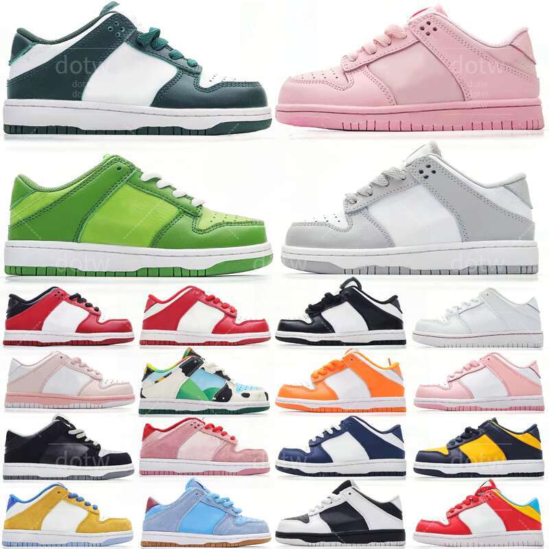 with box Kids Running Shoes toddler Sneakers youth toddler shoes Designer boys girls pink Shoe Runner Black White Blue Sports kids designer shoes