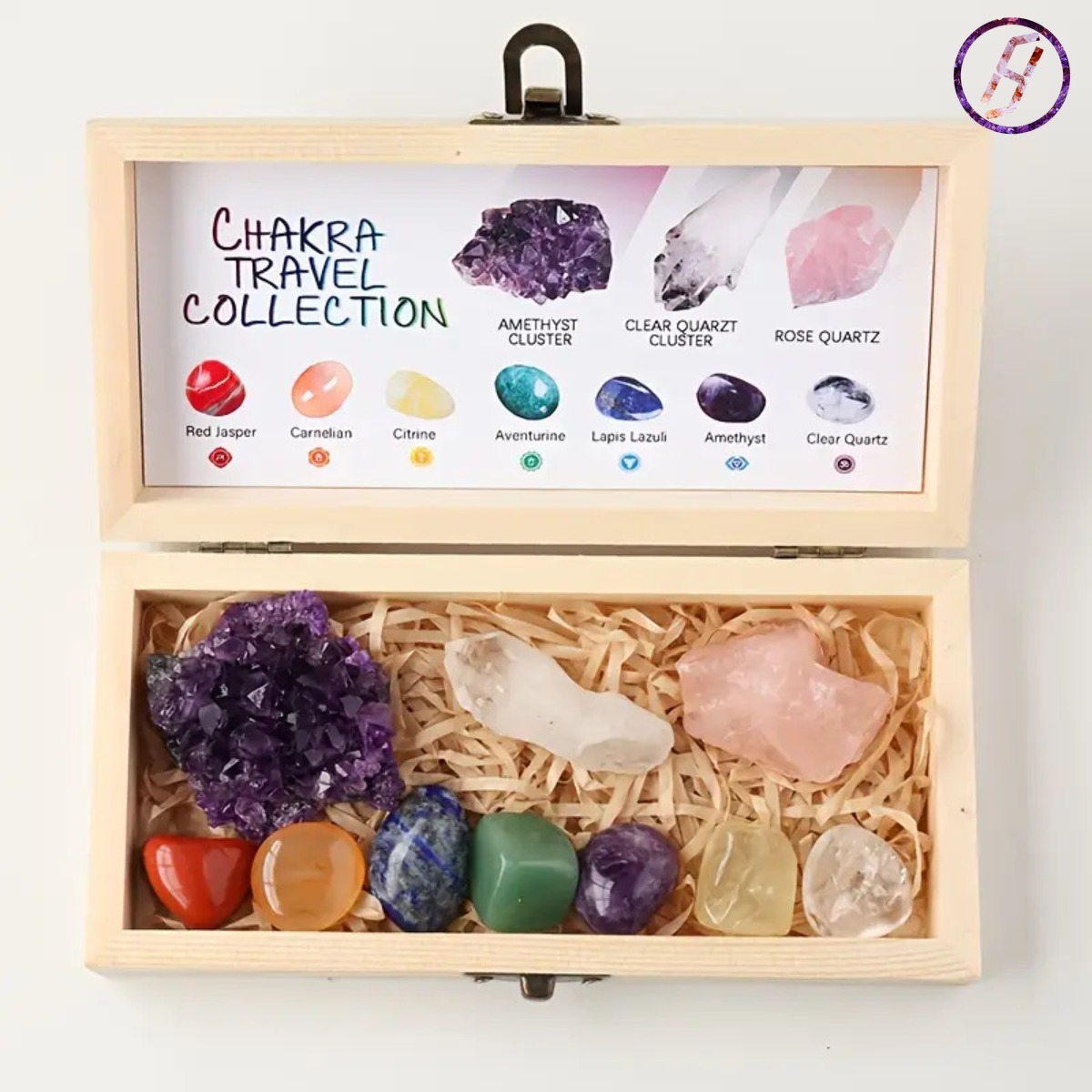 7 Chakra Healing Stones Set Natural Crystals for Energy Balance and Meditation (With Free E-Book) Natural Crystal Gift for Meditation
