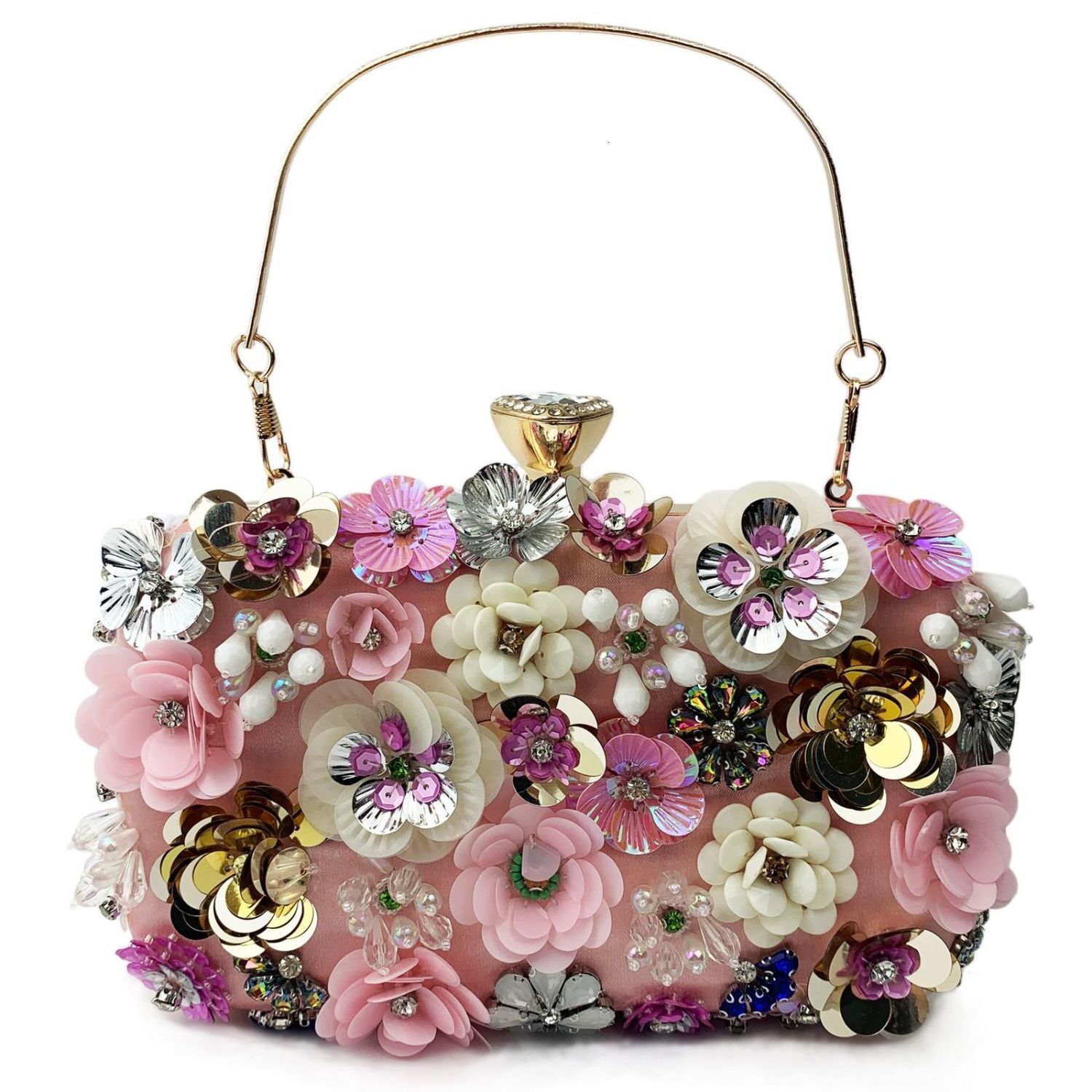 handmade 3d flower banquet annual meeting versatile handheld single cross shoulder womens bag