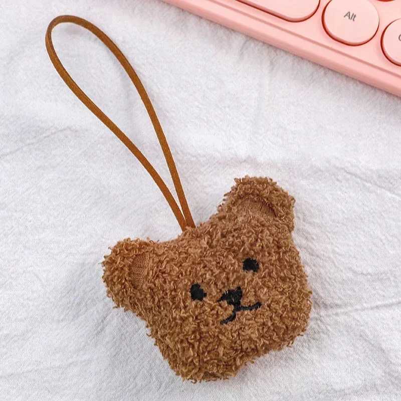 1 cute name tag cartoon bear pendant plush bear toy backpack pendant plush keychain pendant plush doll bag decorationXJ250319