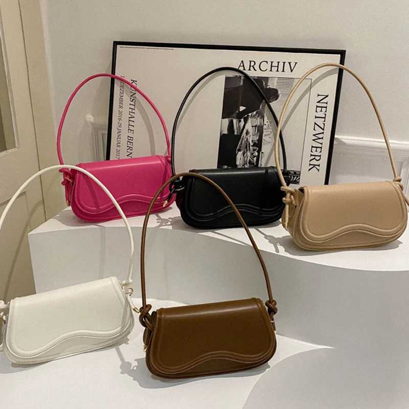 Fashion saddle bag simple casual cross shaped bag womens shoulder bag Y250319