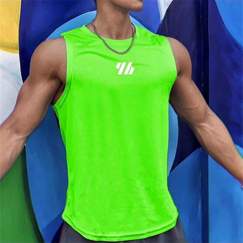2025 Latest Summer Sports Tank Top High Quality Mesh Shirt Sleeveless T-shirt Men's Tank Top Running Fitness Sports Tank Top Men's Clothing